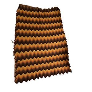 Vintage 70s Handmade Afghan. Yellow, Orange, Brown. Crochet. READ AND SEE PICS